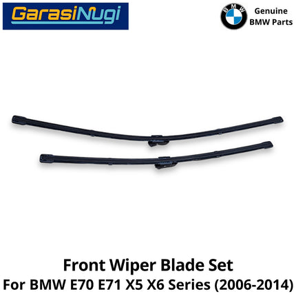 Front Wiper For BMW E70 E7 Wide Frameless Set Kaca Depan Original RHD X5 X6 2007-2013