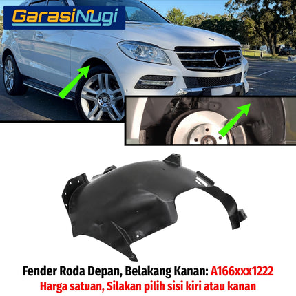 Front Fender Mercedes W166 X166 Pelindung Percikan Air Tutup Spakbor Roda Depan Mercy ML GLE