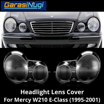 Mika Headlight Mercy W210 Lens Kaca Cover Lampu Depan Mercedes E230 E320 1995-2001