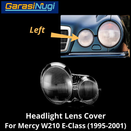 Mika Headlight Mercy W210 Lens Kaca Cover Lampu Depan Mercedes E230 E320 1995-2001