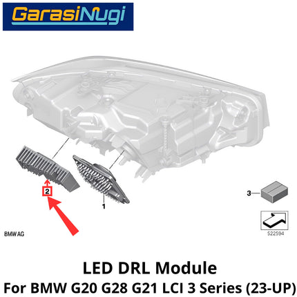 DRL LED For BMW G20 G28 G21 LCI Laser Angel Eyes Light Module Lampu Bulat Senja 330 340