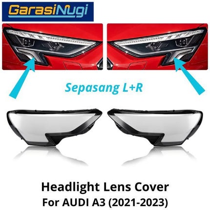 Mika Headlight AUDI A3 (8Y) Pre-Facelift Lens Kaca Cover Lampu Depan (2021-2023)