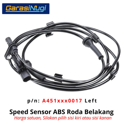 Speed Sensor ABS Smart Fortwo W451 Detektor Kecepatan Roda Belakang Original 2007 - 2015