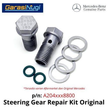 Steering Gear Repair Kit Mercedes W204 W207 Seal Pipa Jalur Oli Power Steering Original C200 E250