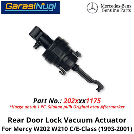 Rear Door Lock Mercy W202 W210 Vacuum Actuator Aktuator Vakum Kunci Pintu Belakang Mercedes C200 E200
