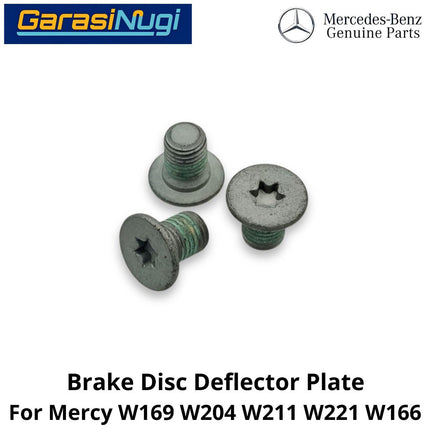 Brake Disc Mercy W169 W204 W211 W166 Screw Deflector Plate Sekrup Cakram Rem Mercedes A150 C200 E200