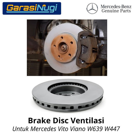 Brake Disc Mercedes Vito Viano Piringan Cakram Roda Depan Original Front Ventilated W639 W447 6394210312