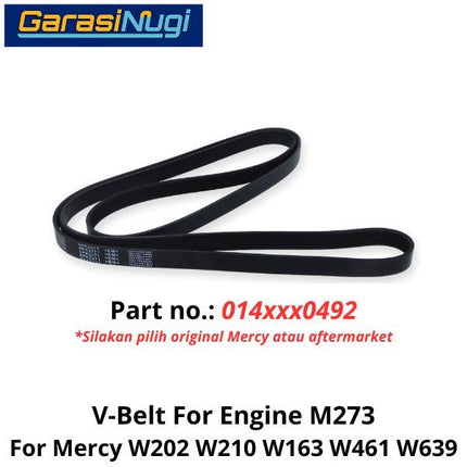 Fan Belt Mercy W202 W210 W163 W461 W639 V-Belt Tali Kipas 0149970492 Mercedes C200 G300