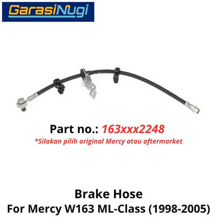 Brake Hose Mercy W163 Selang Rem 1634202248 Mercedes ML