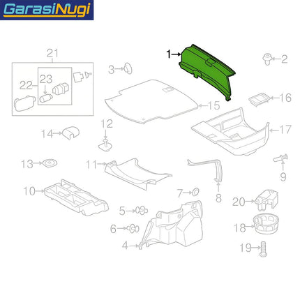 Trim Loading Sill For Mercedes W204 Pelindung Tepi Bagasi C200 C250