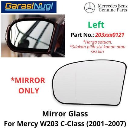 Mirror Glass Mercy W203 Cermin Kaca Spion Depan 2038100221 Mercedes C200