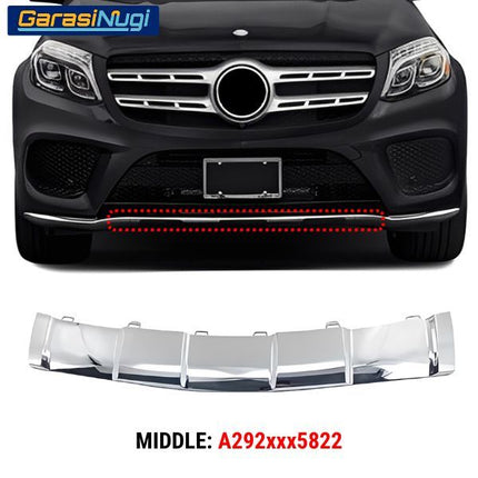 Front Lower Bumper Mercy W166 Facelift List Penutup Chrome Molding Trim GLE