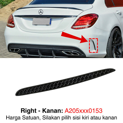 Mercedes W205 C205 Pre-FL Rear Bumper Kisi Kisi Penutup Grille Bemper Belakang C300 AMG