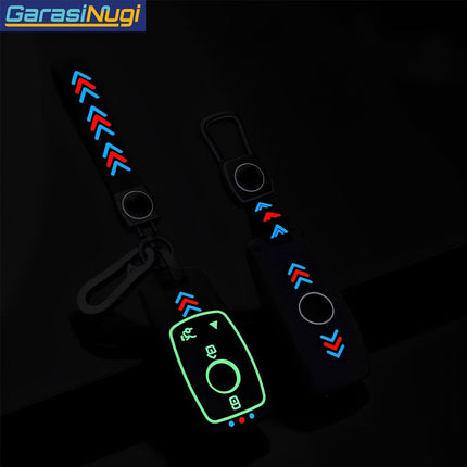 Key Case For Mercedes W177 Sarung Kunci ABS Fluorescent Long Keychain