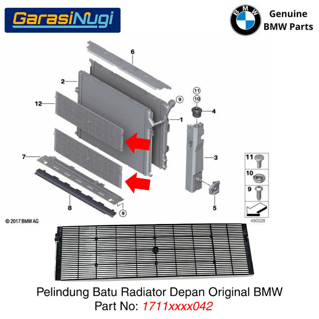 Rock Guard BMW F30 F20 F23 Pelindung Batu Radiator Depan Original 320