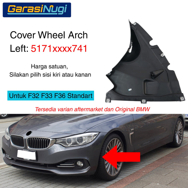 Spakbor Kolong Roda Depan BMW F32 F33 F36 Front Wheel Arch Cover Fender Liner 428 440