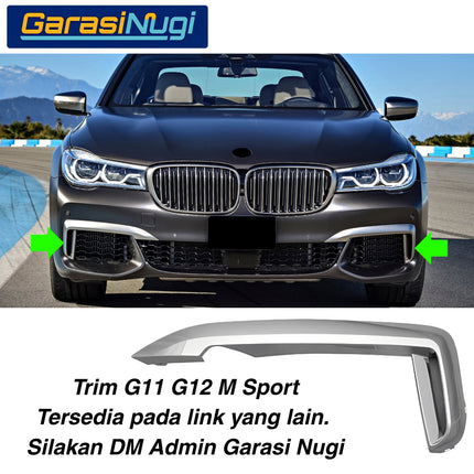 List Chrome Bumper Depan BMW G11 G12 Original Trim Grille Impact Stripe Moulding 730 740