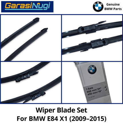 Front Wiper For BMW E84 Wide Frameless Set Kaca Depan Original RHD X1 2009-2015