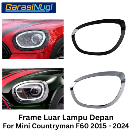 Cover Frame Headlight For Mini Cooper F60 Outer Trim Lampu Depan Countryman 2015 - 2024