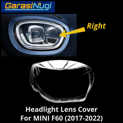 Mika Headlight For MINI Cooper F60 Lens Kaca Cover Lampu Depan 2017-2022