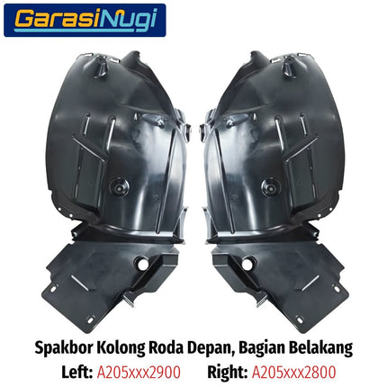 Front Fender Mercy W205 Spakbor Dalam Roda Depan Bagian Belakang Wheelarch Penutup Lumpur C200