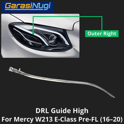 Sein DRL Guide Mercy W213 Pre-Facelift LED Eyebrow Light Lampu Alis Mercedes E200 E300 (2016–2020)