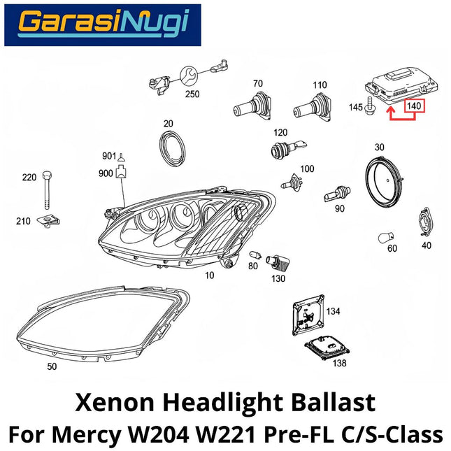 Universal Xenon Ballast Headlight Driver Control Module Lampu Depan BMW MERCY AUDI