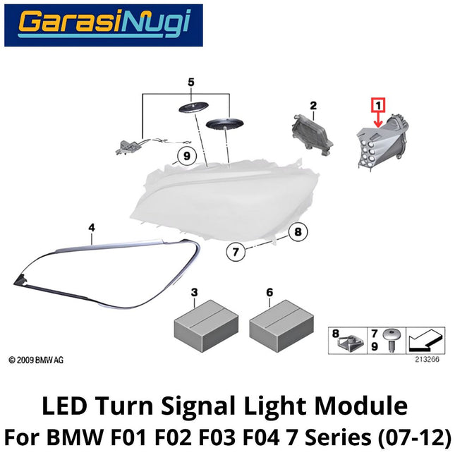 DRL LED For BMW F01 F02 Turn Signal Indicator Module Modul Lampu Sein Depan 730 740