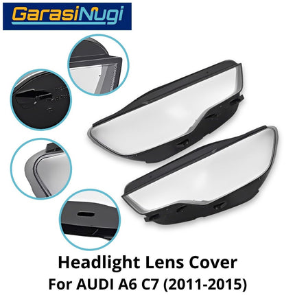 Mika Headlight AUDI A6 C7 Pre-Facelift Lens Kaca Cover Lampu Depan (2011-2015)