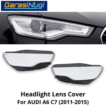 Mika Headlight AUDI A6 C7 Pre-Facelift Lens Kaca Cover Lampu Depan (2011-2015)