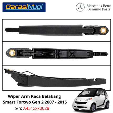 Smart Fortwo Rear Wiper Arm Kaca Belakang Original Window Frame W451 2007 - 2015