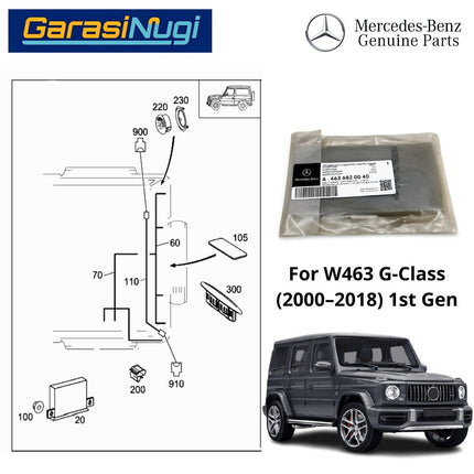 Busa Peredam Dampening Mercedes W463 Peredam Getar Kabel Sensor Parkir Original G43 2000 - 2018
