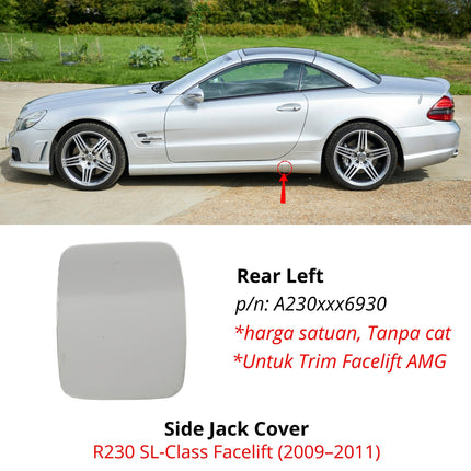 Mercedes R230 Side Jack Point Dongkrak Cover Tutup Samping Original Mercy SL500 SL350