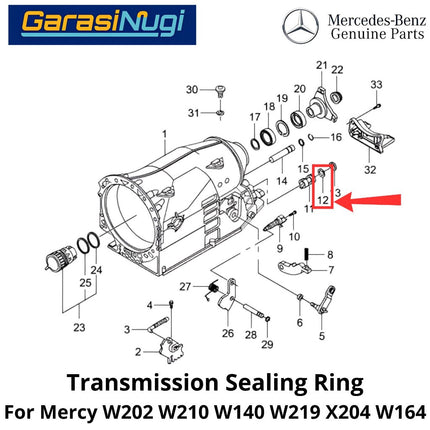 Transmission Mercy W202 W210 X204 W164 Sealing Ring Gasket Segel Transmisi Mercedes C200 E230