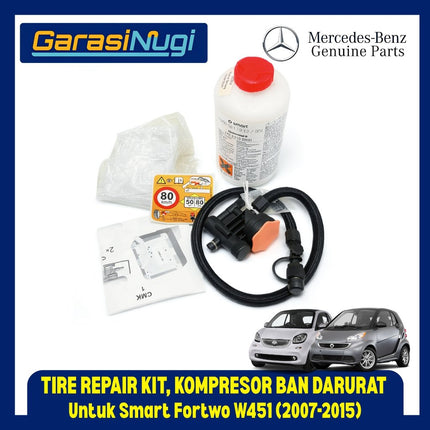 Tire Repair Kit Compressor Smart Fortwo W451 Kompresor Pompa Ban Elektrik Original 2007 - 2015