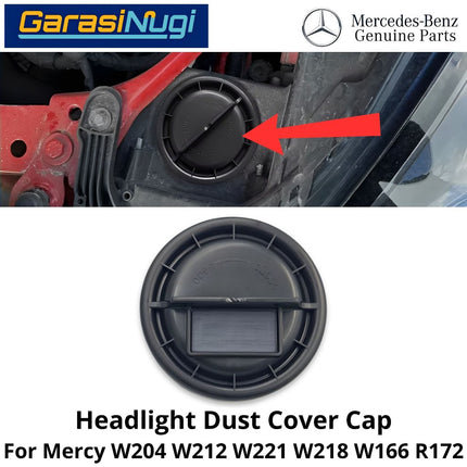 Headlight Dust Mercy W204 W221 W166 R172 Cover Cap Tutup Bohlam Lampu Depan Mercedes C200 ML SLK