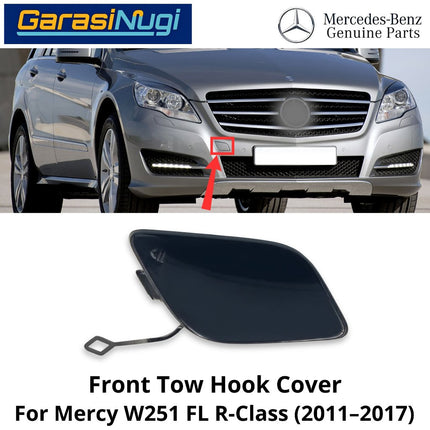 Front Bumper Mercy W251 Facelift Tow Cover Tutup Lubang Towing Bemper Depan Original Mercedes R350
