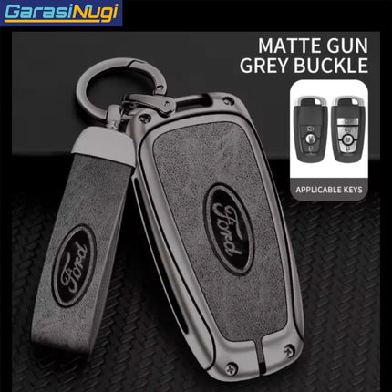 Metal Key Case Ford Sarung Kunci Leather
