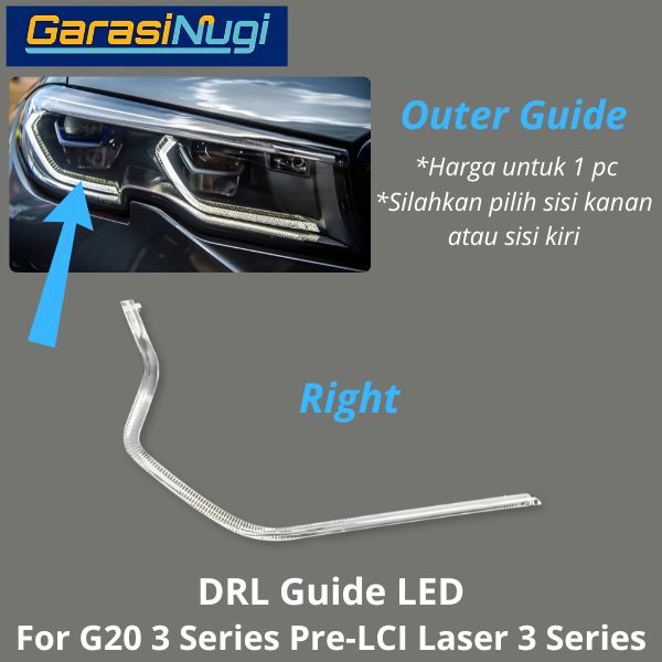 DRL Guide For BMW G20 Pre-LCI Laser Tube Angel Eyes LED Lampu Senja 320 19-22
