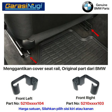 Cover Seat Rail BMW E90 F25 E84 Penutup Trim Rel Kursi Depan Front 320