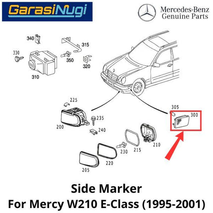 Side Marker Mercy W210 Lights Cover Lampu Sein Samping Mercy E200