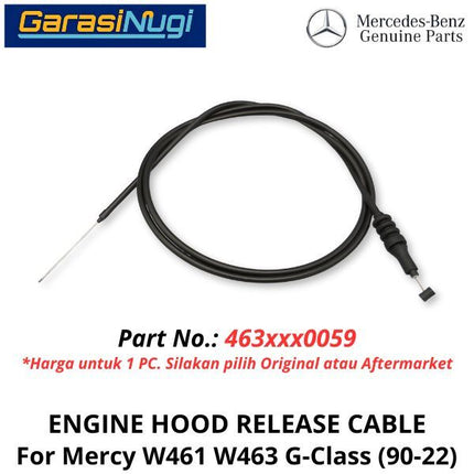 Engine Hood Mercy W461 W463 Release Cable Kabel Pelepas Kap Mesin G300 G500