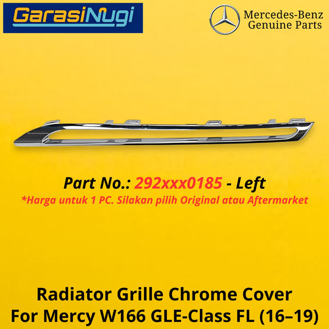 Chrome Trim Mercy W166 Facelift Mounting Grille Monting Grill Bumper Depan GLE