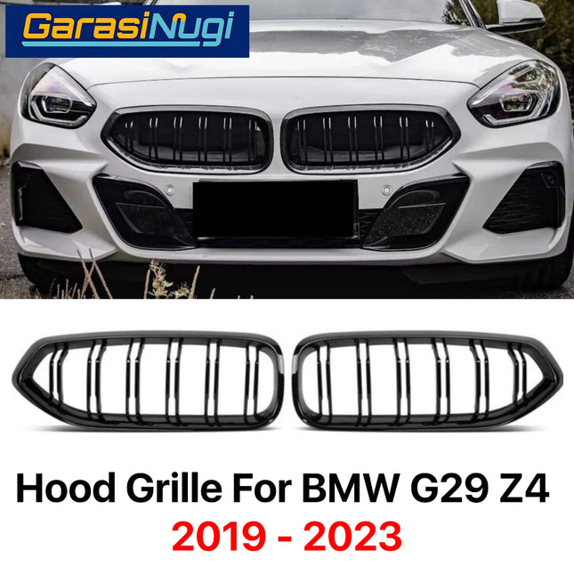 Hood Grille BMW G29 Roadster Kidney Hidung Double Slat Glossy Black Z4