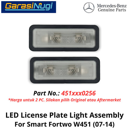 License Plate Lamp Smart Fortwo 451 Assembly Lampu Plat Nomor 2007-2014