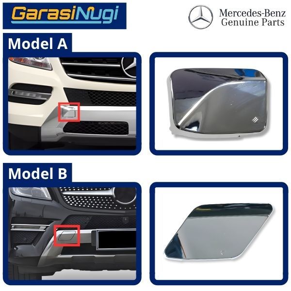 Front Towing Mercy W166 Pre-FL AMG Cover Bumper Tow Tutup Lubang Derek Original Mercedes-Benz GLC