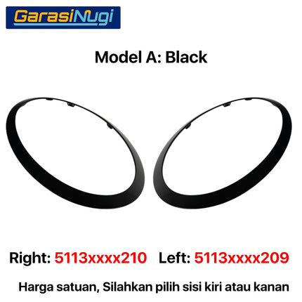 Cover Frame Headlight For Mini Cooper F55 F56 F57 Ring Trim Lampu Depan Original