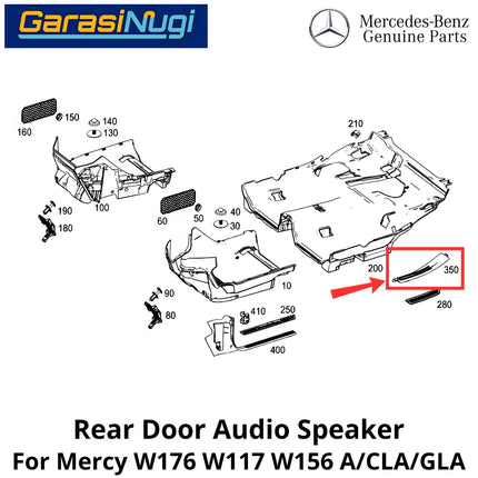 Rear Door Trim Mercy W176 W117 W156 Panel Cover Penutup Pintu Belakang Mercedes A200 CLA GLA