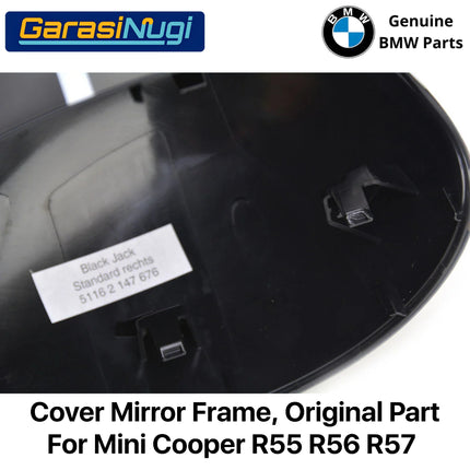 Cover Mirror Frame For Mini Cooper R55 R56 R57 Penutup Kaca Spion Hitam Putih
