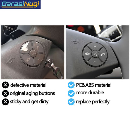 Steering Wheel Button Mercedes W164 W251 W219 W230 Tombol Stir Pengatur Volume Suara ML R CLS SL
